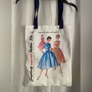 Simplicity Vintage Fashion 1950's ''Make in No Time'' Shoulder Tote Bag